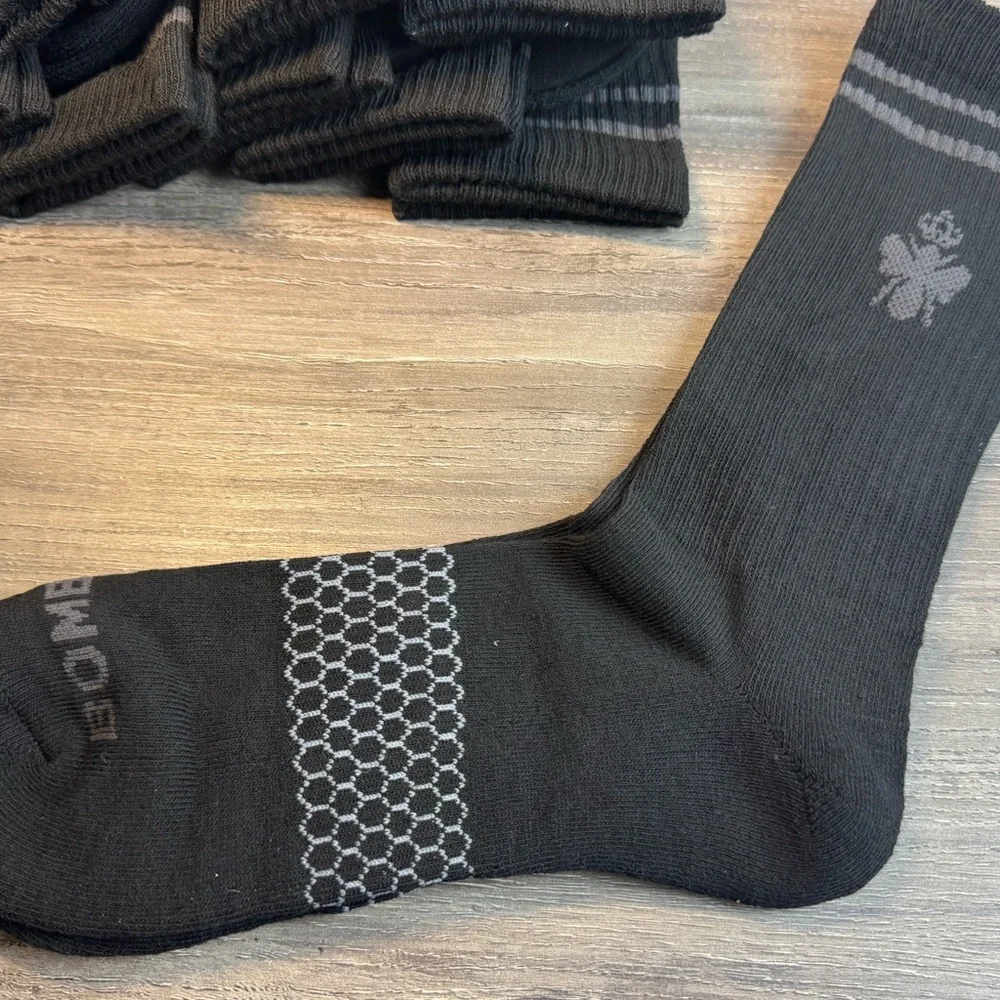 Bombas honeycomb calf socks Mens Large (9.5-13) 10 PAIRS - Picture 3 of 4